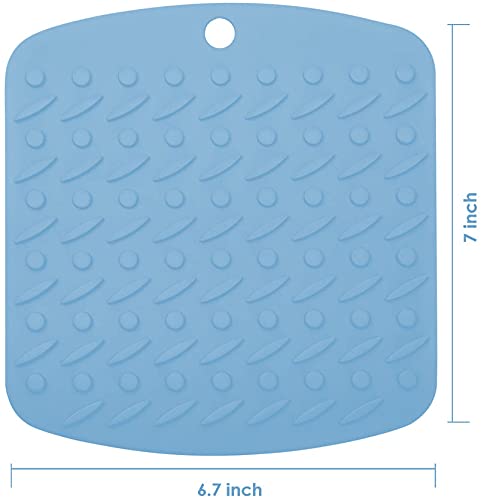 P-Plus International Silicone Trivet Mat Pot Holder Hot Pads for Table Trivet for Hot Dishes Non-Slip & Heat Resistant Modern Kitchen Hot Pads for Pots & Pans (Brown, Pack of 4) - Image 2