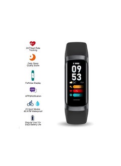 neotimely and Fitness Tracker, with 1.1" AMOLED Color Display Smart Watch, 24/7Heart Rate Monitor, Indoor Outdoor Tracking, Sleep Monitor, 3 ATM Waterproof Step Counter Watch for Women Men (Black)  - Image 2