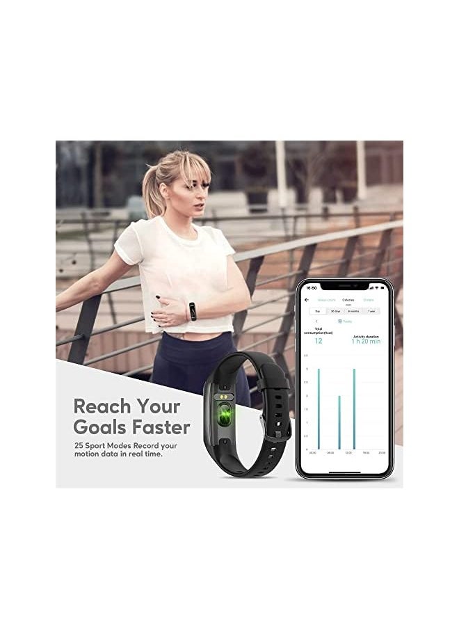 neotimely and Fitness Tracker, with 1.1" AMOLED Color Display Smart Watch, 24/7Heart Rate Monitor, Indoor Outdoor Tracking, Sleep Monitor, 3 ATM Waterproof Step Counter Watch for Women Men (Black)  - Image 4