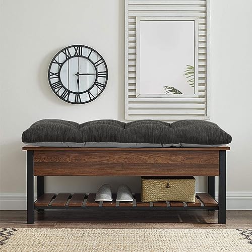 baibu 40 Inch Classic Solid Color Bench Cushion with Ties Super Soft Indoor Outdoor Rectangle Bench Seat Cushion Standard Size Foam Pad with NonSlip Bottom One Pad Only Black 40x15x3in - Image 3