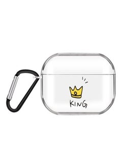 Cartoon Pattern Earphone Case with Keychain For AirPods Pro 3 Clear