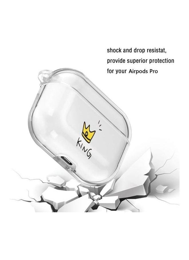 NIBEMINENT - Cartoon Pattern Earphone Case with Keychain For AirPods Pro 3 Clear - Image 1