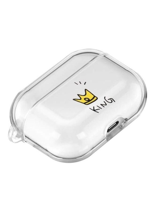NIBEMINENT - Cartoon Pattern Earphone Case with Keychain For AirPods Pro 3 Clear - Image 1
