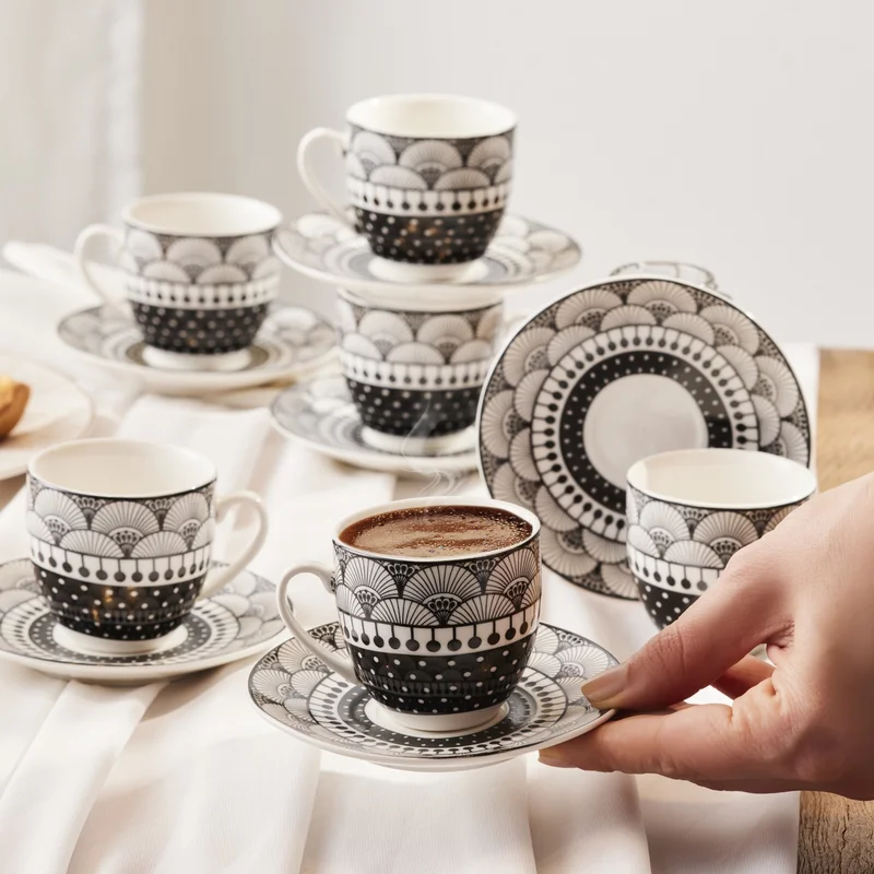 Karaca Aysel Set of 6 Coffee Cups 85 ml