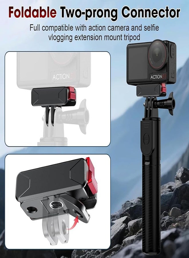 GetZget قاعدة تثبيت مغناطيسية سريعة الفك من GetZget® متوافقة مع DJI Action 6/ Osmo Nano، حامل محول توسيع مغناطيسي ثنائي المخالب مع ملحقات فتحة برغي 1/4 بوصة - Image 3