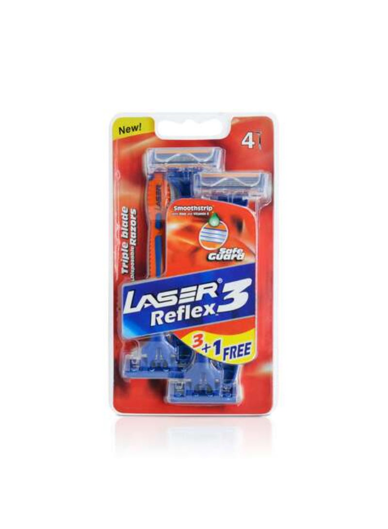 Laser Reflex 3 Shaving Razor 4 Razors