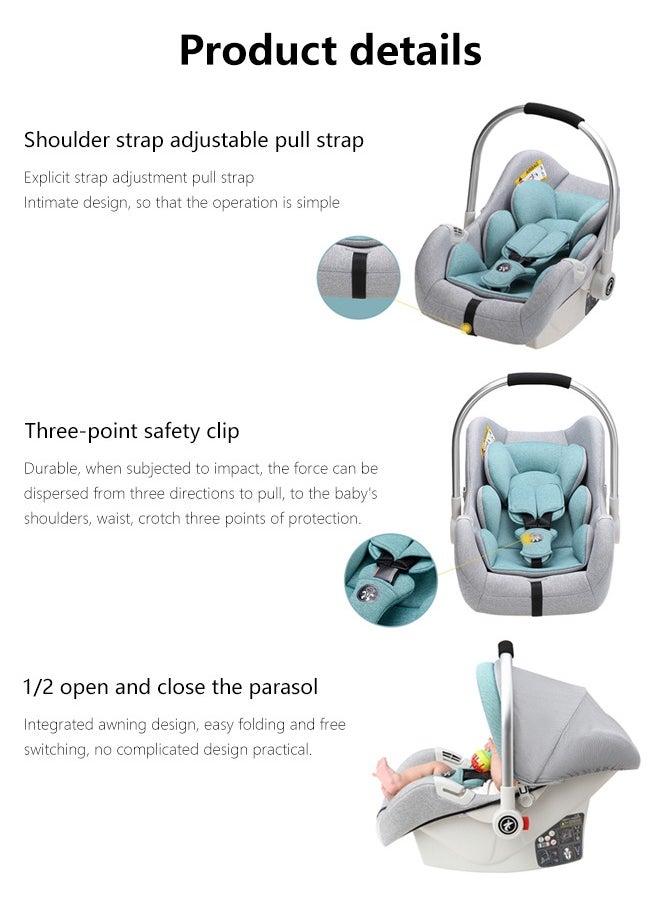 Occuwzz Baby Carrier Portable Baby Car Seat with Full Body Support Cushion  - Image 4