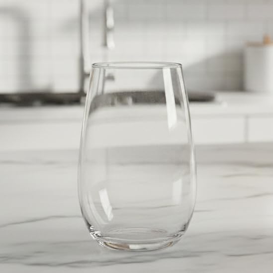 BLACKCARROT Water Glasses Set of 6 | 390 ML Transperant Drinking Glasses | Ideal for Juices, Cold Drinks, Smoothies - Image 2