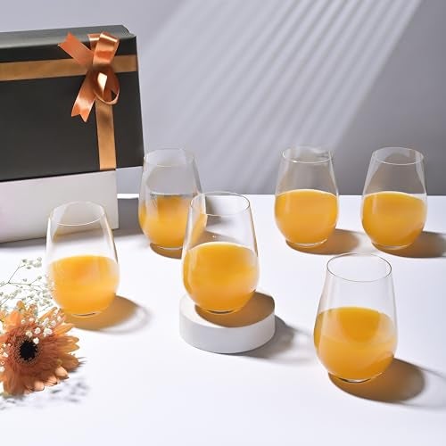 BLACKCARROT Water Glasses Set of 6 | 390 ML Transperant Drinking Glasses | Ideal for Juices, Cold Drinks, Smoothies - Image 4