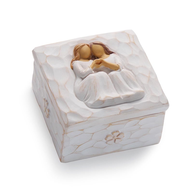 HORTIX Best Friend Birthday Gifts for Women, Friendship Gifts for Women,Forever Friends, Sculpted Hand-Painted Keepsake Box - Image 1