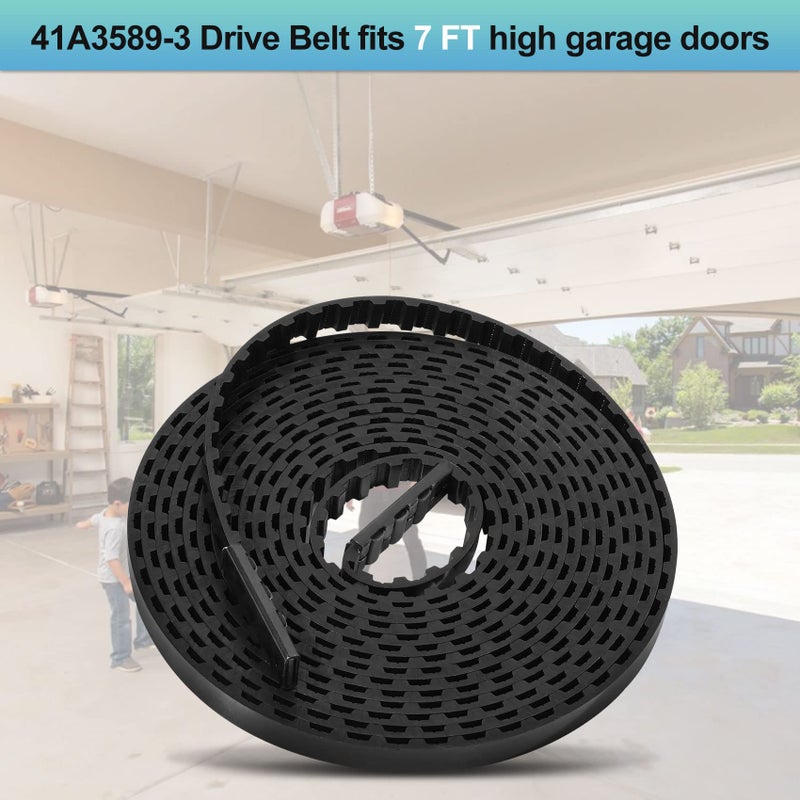 Vanesa 41A3589-3 41A3589-12 Garage Door Openers Belt, 7Ft Height Garage Door Belt Length 233"" Can Replaces Chamberlain 41A3589-12 Belt Assembly, Liftmaster Belt - Image 2
