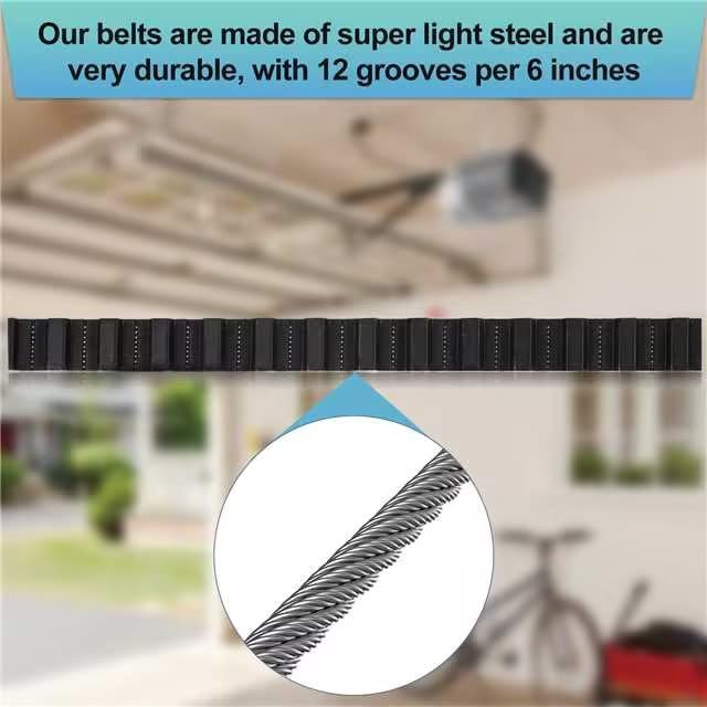 Vanesa 41A3589-3 41A3589-12 Garage Door Openers Belt, 7Ft Height Garage Door Belt Length 233"" Can Replaces Chamberlain 41A3589-12 Belt Assembly, Liftmaster Belt - Image 5