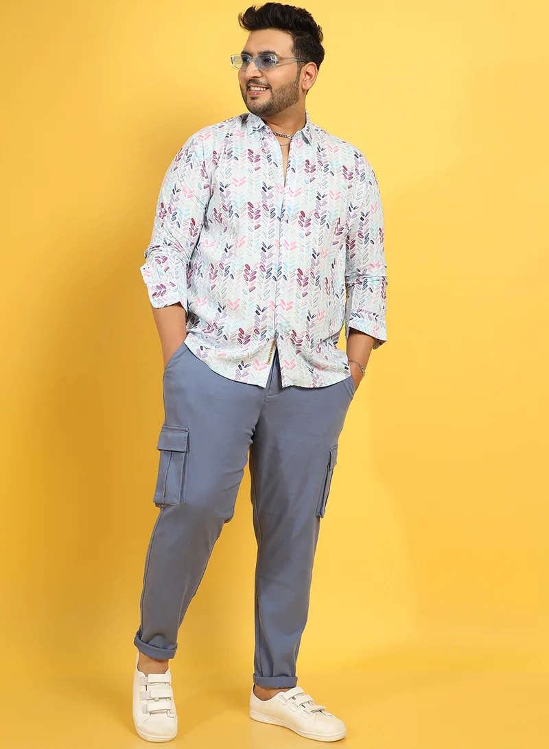 Instafab Plus Instafab Plus Men's Multicolour Abstract Print Shirt For Casual Wear | Spread Collar | Long Sleeve | Button Closure | Heavy Rayon Shirts Crafted With Comfort Fit For Everyday Wear