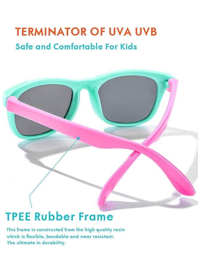 YallaBuy Flexible Polarized Kids Sunglasses – UV400 Protection Shades for Boys & Girls, 3 Pack Toddler Eyewear for Outdoor Play - Image 5