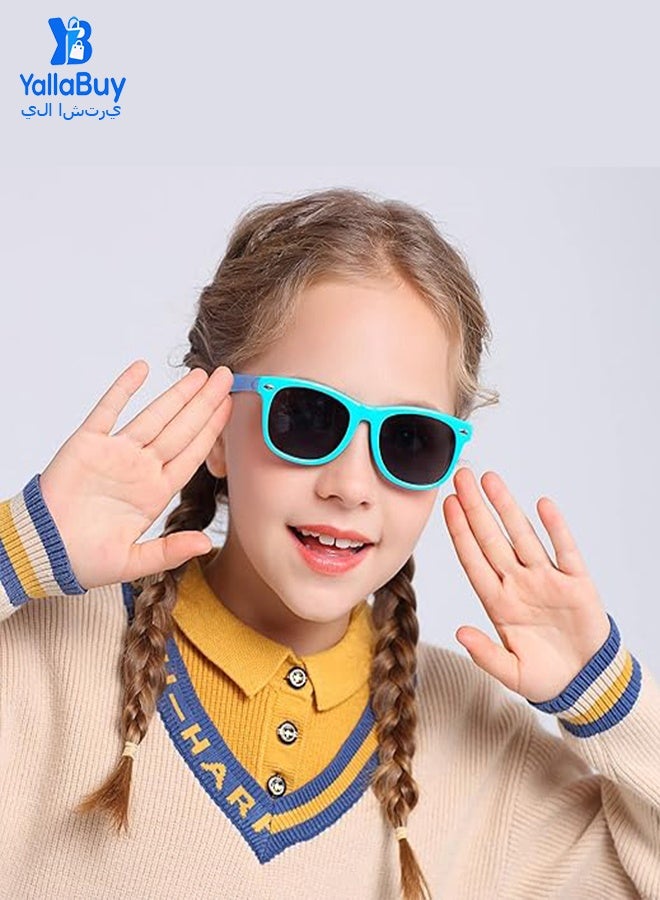 YallaBuy Flexible Polarized Kids Sunglasses – UV400 Protection Shades for Boys & Girls, 3 Pack Toddler Eyewear for Outdoor Play - Image 4