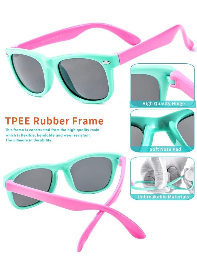 YallaBuy Flexible Polarized Kids Sunglasses – UV400 Protection Shades for Boys & Girls, 3 Pack Toddler Eyewear for Outdoor Play - Image 3