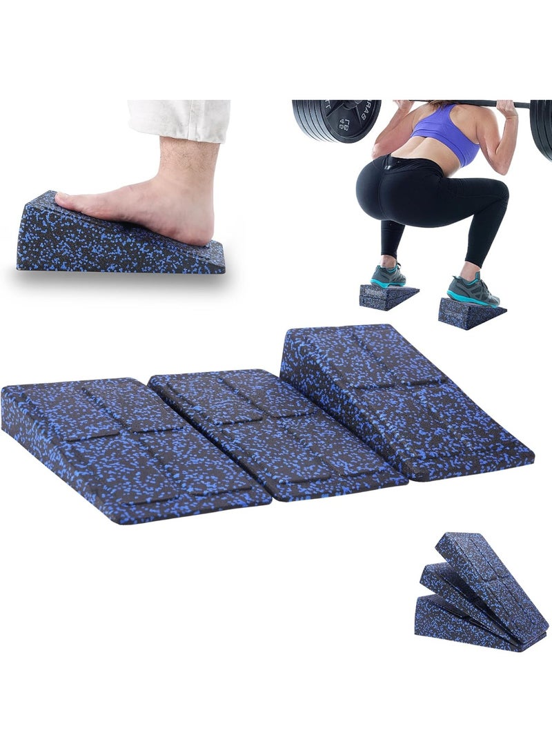 COYO Slant Board Squat Wedge for Calf Stretching，3 Pcs 12" x 6.3" Foot Stretcher Balance Board for Plantar Fasciitis, Adjustable Foam Slant Board Wedge Great for Exercises - Image 1
