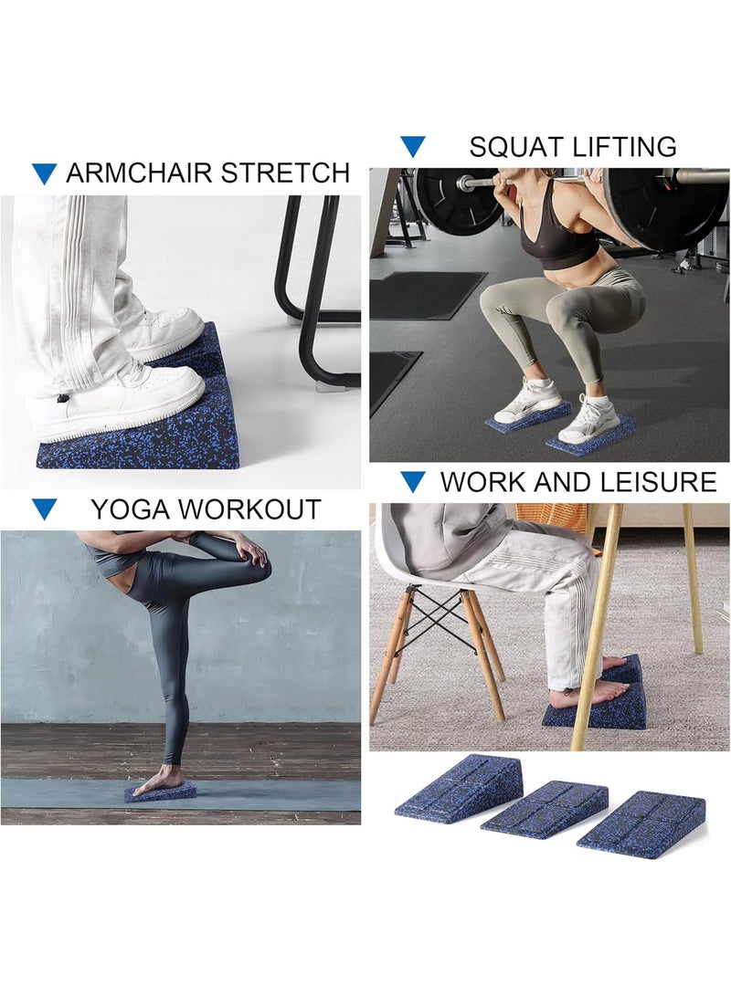 COYO Slant Board Squat Wedge for Calf Stretching，3 Pcs 12" x 6.3" Foot Stretcher Balance Board for Plantar Fasciitis, Adjustable Foam Slant Board Wedge Great for Exercises - Image 5