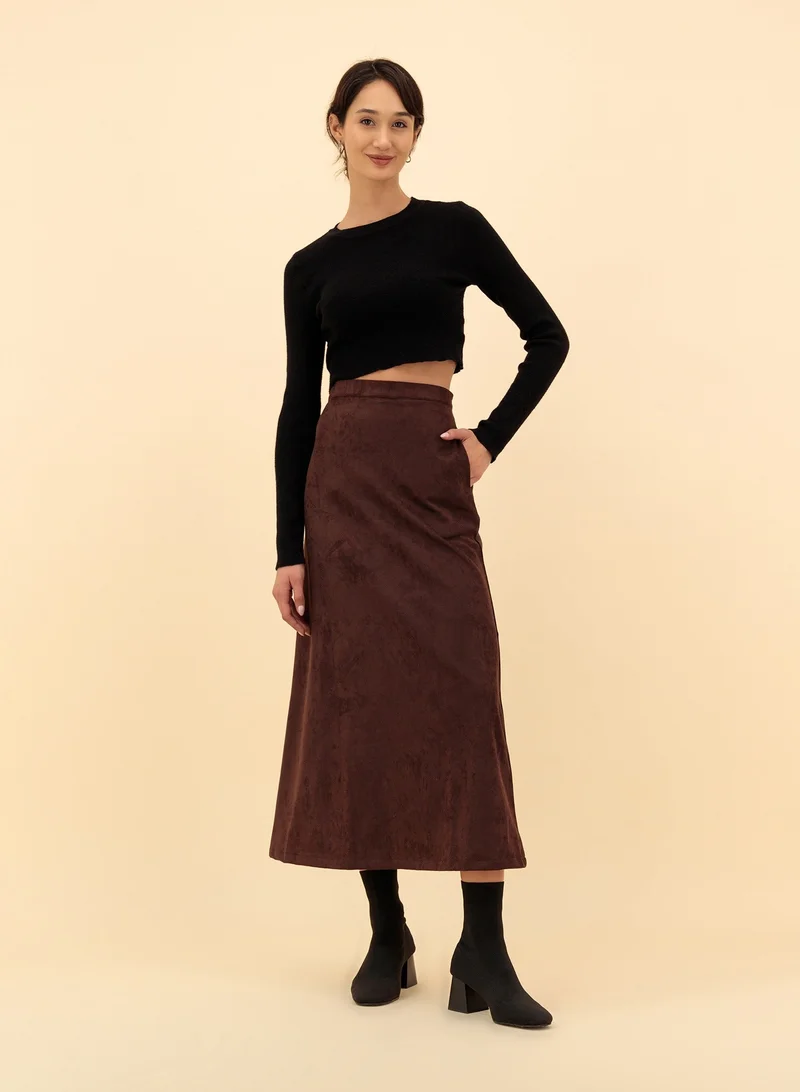 Maxi Suede Skirt