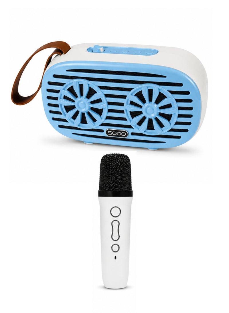 SODO SD03 Bluetooth Speaker with Wireless Mic, Portable Karaoke Speaker, USB/TF/AUX, 16W RMS, Bluetooth 5.1 - Image 1