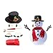 Hosfairy 16Pcs Snowman Decorating Kit Snowman Hat Scarf Eyes Nose Mouth Making Building Accessories for Winter Christmas Holiday Party Outdoor Toys Decoration - Image 4