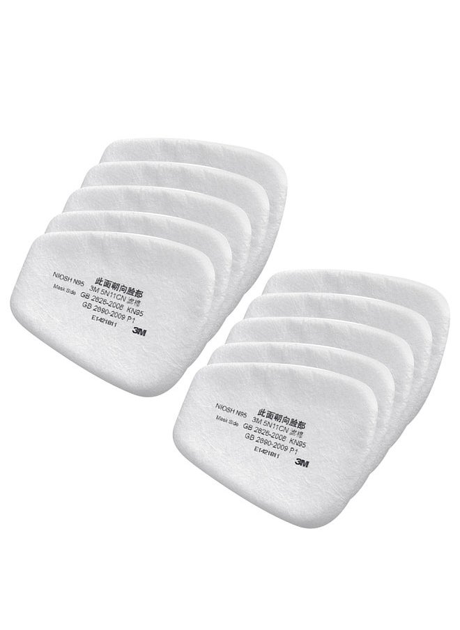 3M 5N11 10PCS Filter Cotton N95 Particulate Filter for Gas Mask Respirator Use with 501 filter cover and 6000 Series Filter Cartridges  - Image 1