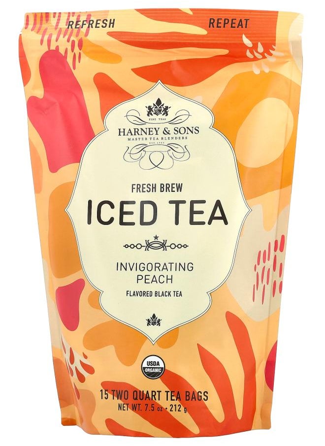 Fresh Brew Iced Tea Invigorating Peach Black Tea 15 Tea Bags 7.5 oz (212 g) - pzsku/Z6890C8D558CFFD0D2511Z/45/_/1740571521/4cb6f167-29c8-4032-81ba-7e1af7a28428