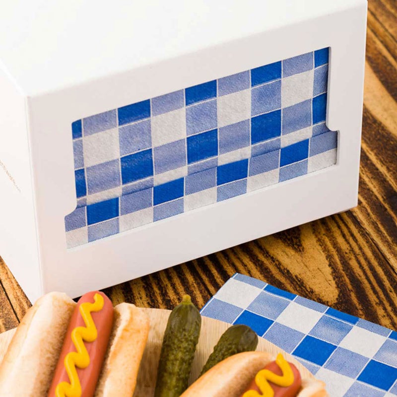 Restaurantware-Napkin Holders, 1 Restaurant Style Napkin Dispenser - Easy Access, For Tabletops And Countertops, White Wood Commercial Napkin Dispenser, Holds Picnic Print Napkin, Sustainable - Image 3