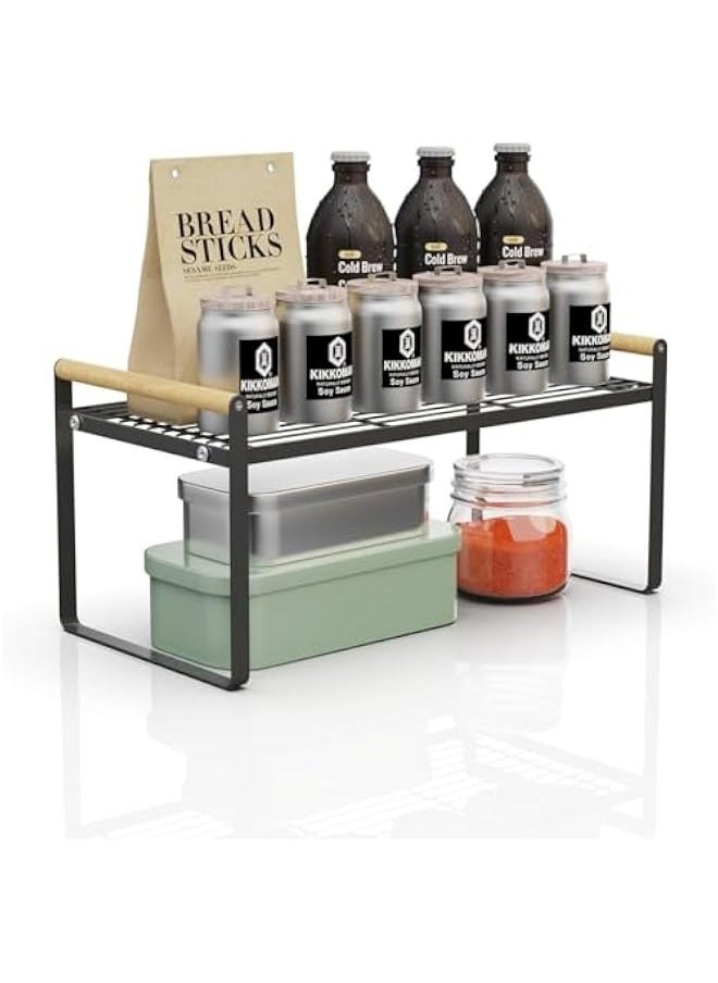 TRASSLE Counter Shelf Organizer, Metal Cupboard Stand Spice Rack, 20 * 21 * 50cm Cabinet Pantry Shelf, Organization and Storage for Kitchen, Bathroom, Pantry  - Image 1