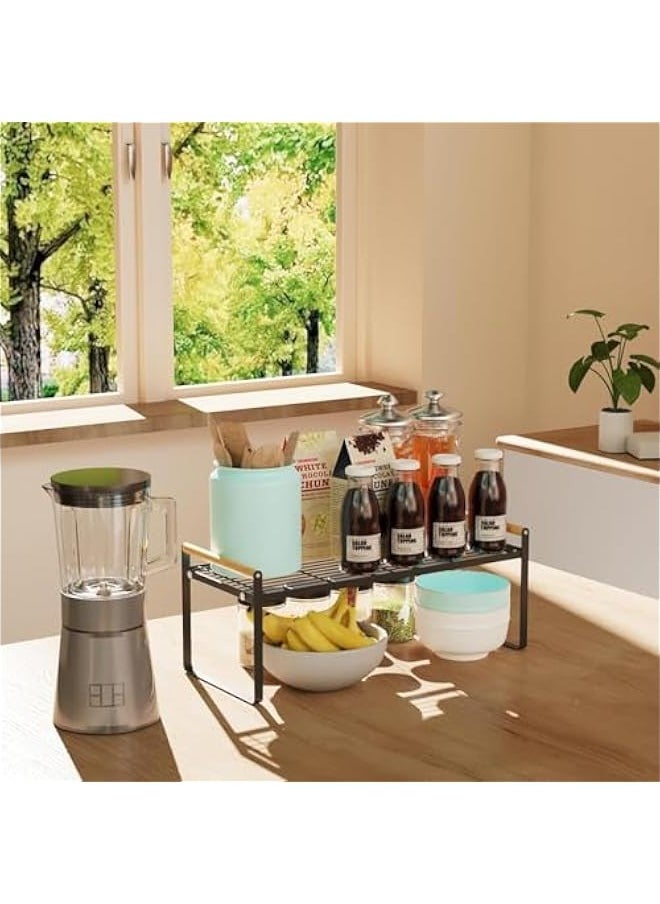 TRASSLE Counter Shelf Organizer, Metal Cupboard Stand Spice Rack, 20 * 21 * 50cm Cabinet Pantry Shelf, Organization and Storage for Kitchen, Bathroom, Pantry  - Image 4