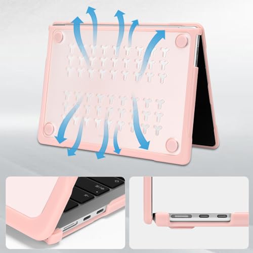 MOSISO Compatible with MacBook Air 13 inch Case 2025 2024 2023 2022 M4 A3240 M3 A3113 M2 A2681, Soft TPU Bumper Anti-Fingerprint Hard Case&Keyboard Cover for MacBook Air 13.6 inch Case, Pink - Image 5
