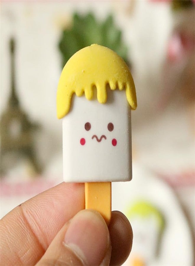 Radiance™ 12 Pcs Ice Cream Shape Erasers for Kids | Cute Pencil Erasers for Girls & Boys | Fun Stationery | Birthday Return Gift | School Supplies (Multicolor) - Image 5