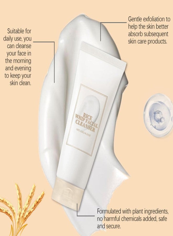 SURORAIN Rice Facial Cleanser, Gentle Foaming Cleanser, Controls Oil, Moisturizes and Hydrates, Nourishes Skin, Cleanses Pores, Gentle Formula Suitable for All Skin Types, Korean Skincare Product, 4.23 Oz - Image 4
