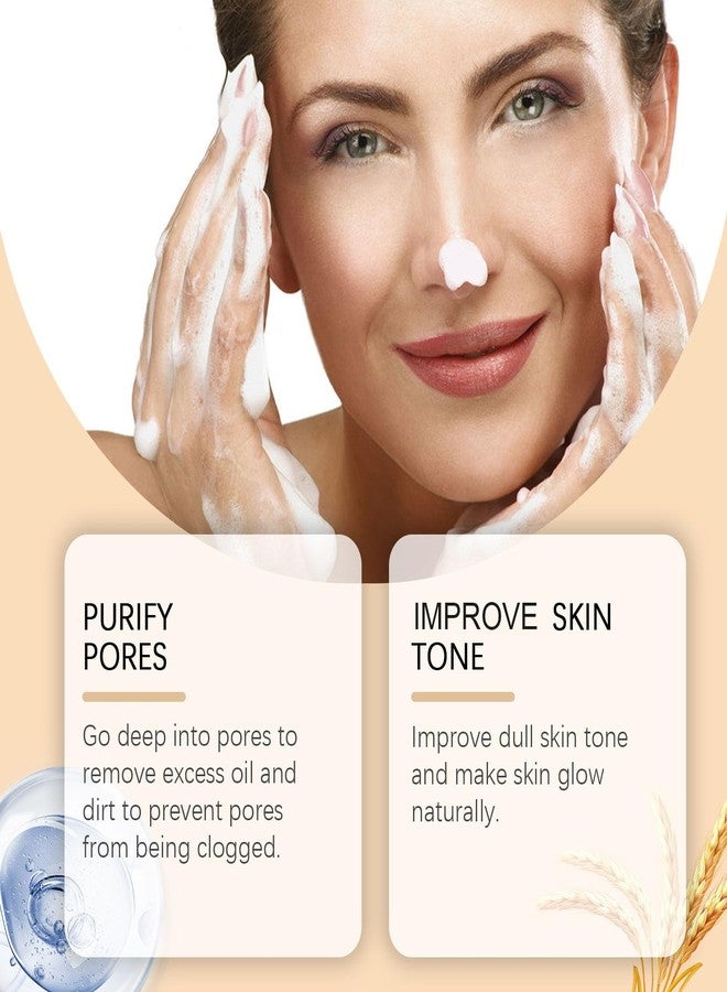 SURORAIN Rice Facial Cleanser, Gentle Foaming Cleanser, Controls Oil, Moisturizes and Hydrates, Nourishes Skin, Cleanses Pores, Gentle Formula Suitable for All Skin Types, Korean Skincare Product, 4.23 Oz - Image 3