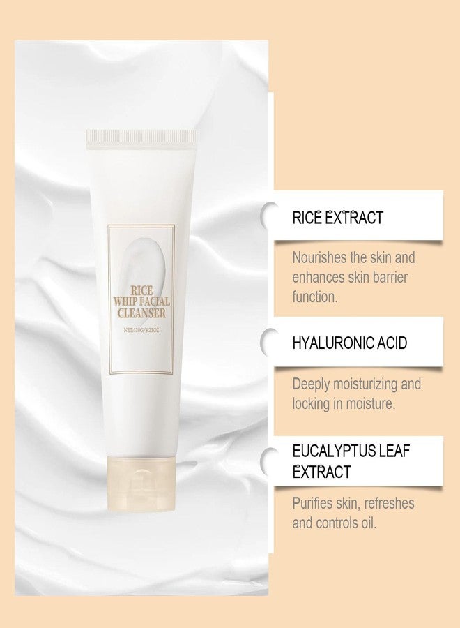 SURORAIN Rice Facial Cleanser, Gentle Foaming Cleanser, Controls Oil, Moisturizes and Hydrates, Nourishes Skin, Cleanses Pores, Gentle Formula Suitable for All Skin Types, Korean Skincare Product, 4.23 Oz - Image 2
