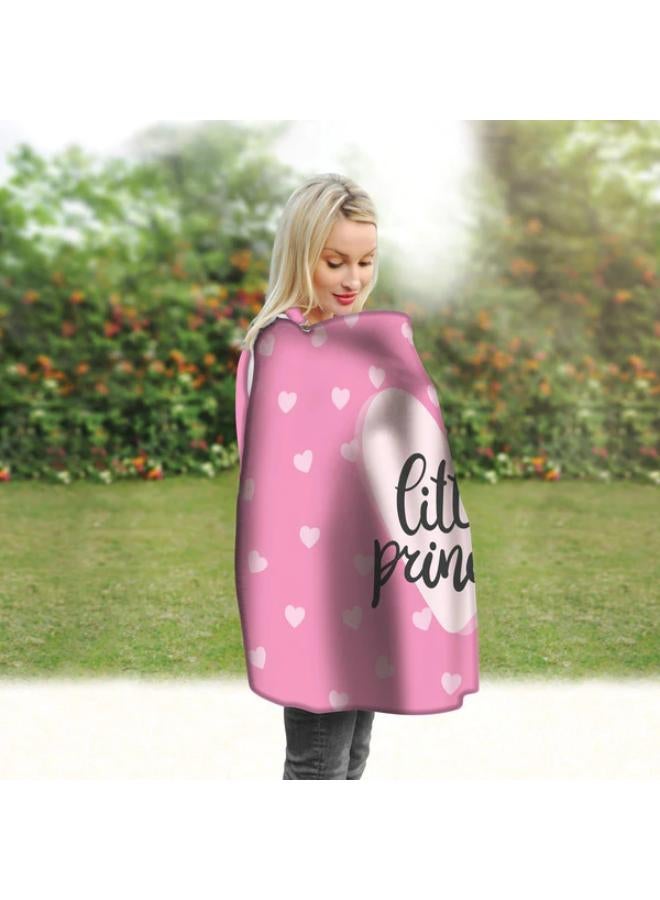 Mamas Gift Little Princess Nursing Cover, 360° Privacy, Soft Cotton, Open Neckline for Eye Contact, Adjustable Strap, Double Layer, Multi-Use Breastfeeding Cover