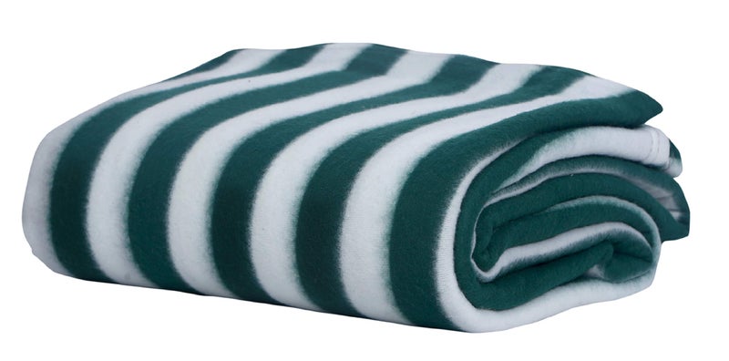 Goyal's Polar Fleece 250TC Single Bed Stripes Blanket - Green - Image 5