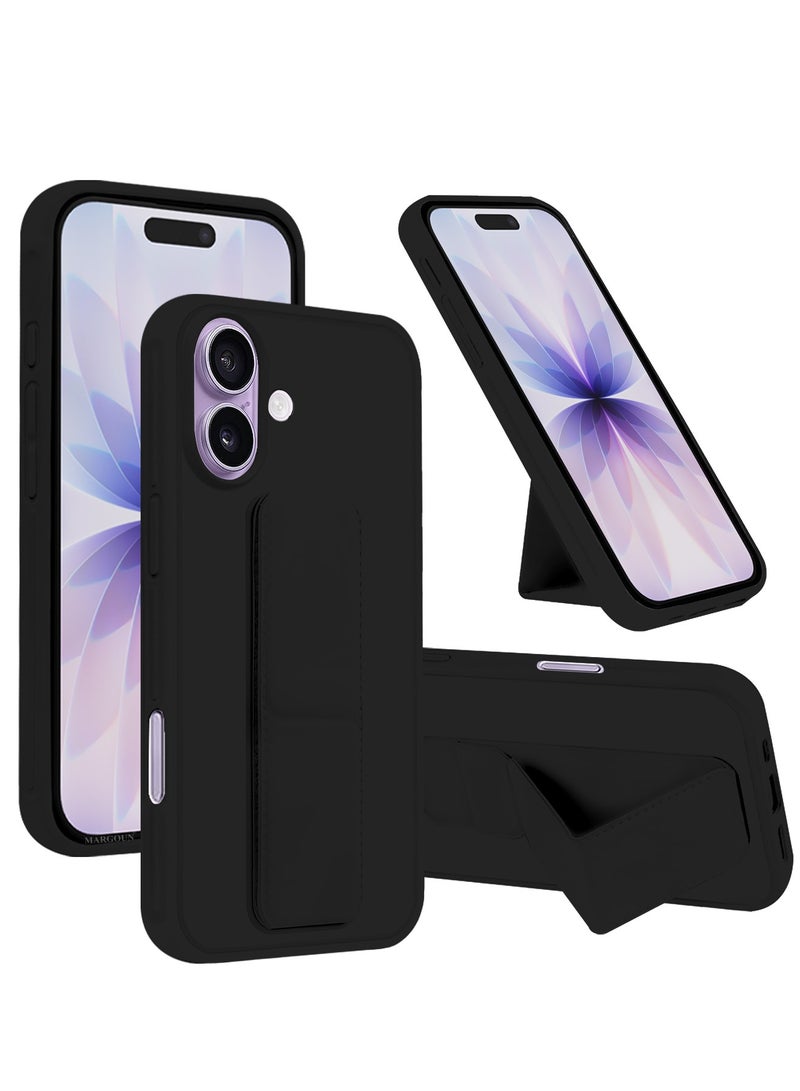 CATANES 3 Packs Premium PU Leather Case for iPhone 17 with Stand Function Shockproof and Anti Scratch Finger Grip with Two Privacy Screen Protector - Image 2