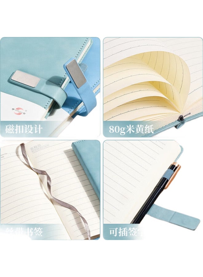 Shen Shi Shen A5 Business Notebook, Magnetic Clasp Journal, Office And Student Stationery, Diary, Draft Book, Record Book, Can Print Logo, With Pen, 100 Sheets, 25-586 Red, 1 Book - Image 1