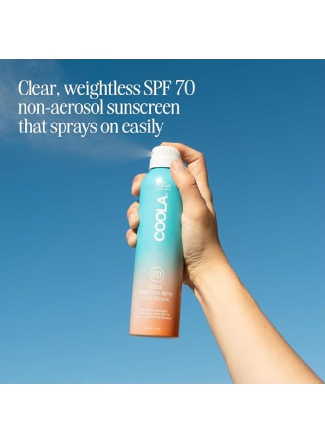 COOLA Organic Sunscreen SPF 70 Sunblock Spray Dermatologist Tested Skin Care for Daily Protection Vegan and Gluten Free Peach Blossom 6 Fl Oz - Image 3