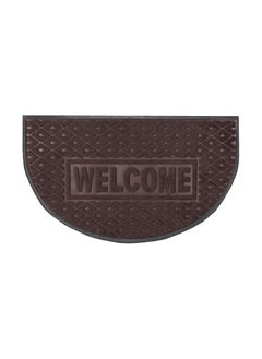 Spaceshoop Door Mat Outdoor Mats for Home Entrance Low Profile Doormat Indoor Floor Mat Patio Entry Mat Heavy Duty Rug Garage Door Mat Outdoor Entrance Checker Assorted Shapes Brown Half Round 