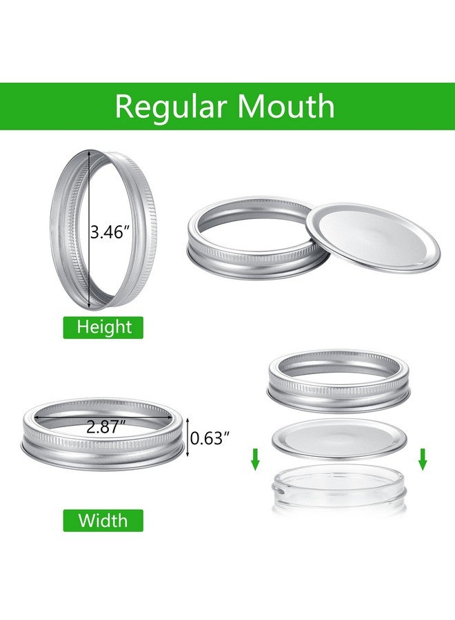 EvaHab 72Pcs Canning Lids with Rings Wide Mouth, for Ball, Kerr Jars - Split-Type Metal Mason Jar Lids for Canning - 100% Fit & Airtight for Regular Mouth Jars (36Lids+36Rings for Wide Mouth)  - Image 2