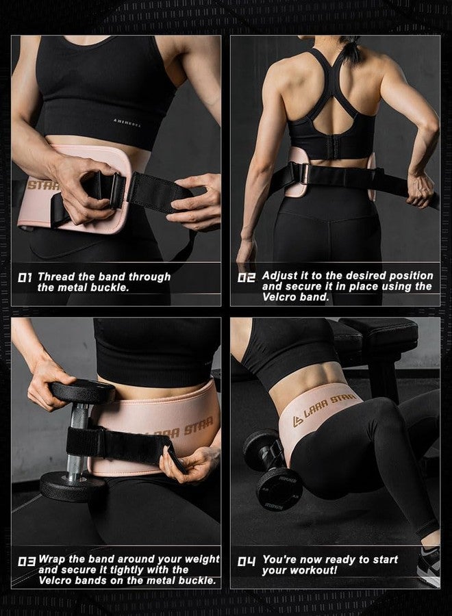 LARA STAR Hip Thrust Belt,Booty Belt for Hip Thrust,Hip Belt Pad for Glute Bridge Butt Workout with Dumbbells Kettlebells for Lunges Reverse Squat - Image 2