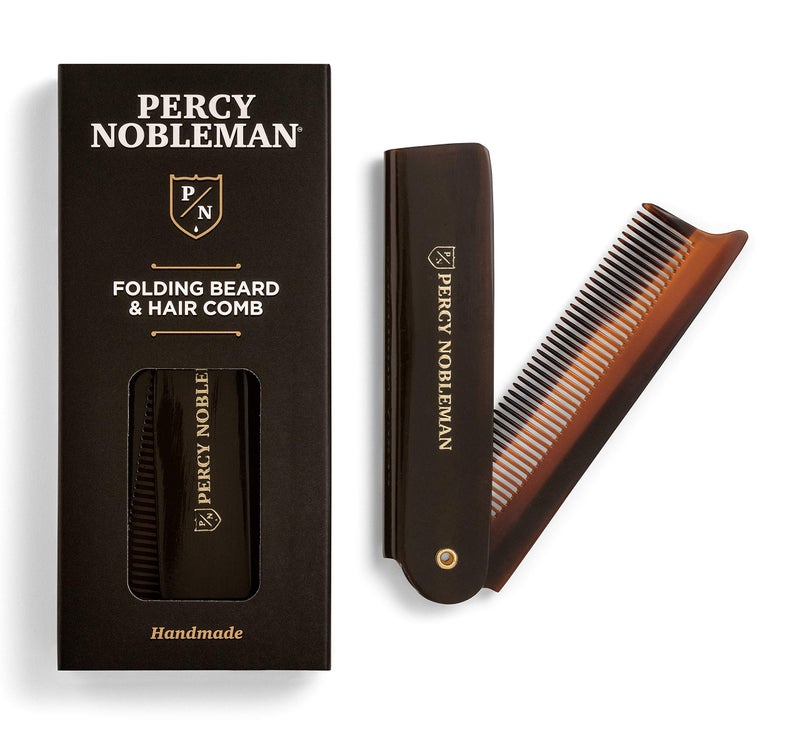 Percy Nobleman Acetate Folding Beard  Hair Comb by Percy Nobleman Ideal for use on Beards  Hair