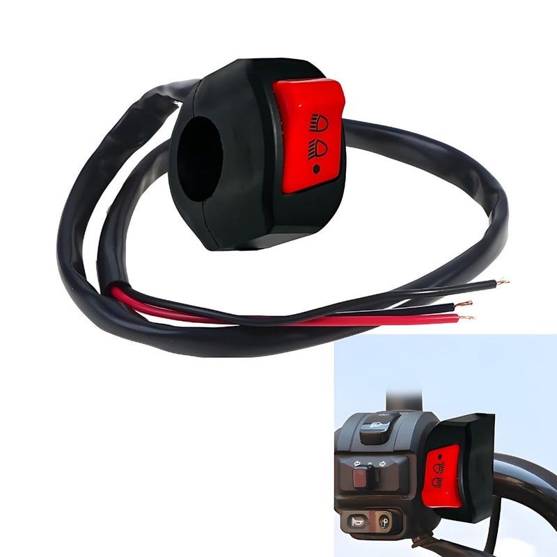 Autozap 22mm Universal Motorcycle Switch ON/ON/OFF Connector Button Handlebar 10 A Three Way Switch (Pack of 1 Number of Switches - 1) - Image 5