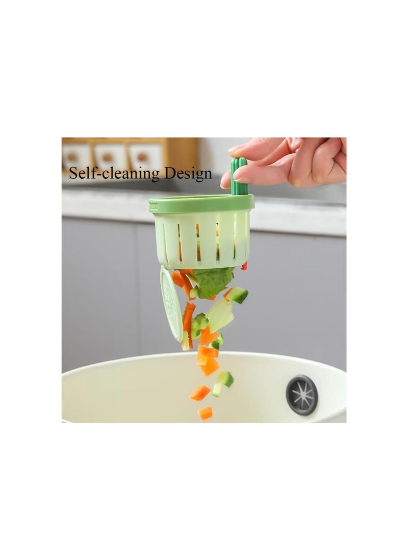 Generic - Cactus Kitchen Sink Drain Strainer, Press Automatic Dumping Basket, Kitchen Waste Collector Filter, Multi-Functional Home Use Cactus Sink Draining Basket Filter Net Lifting Basket (Green) - Image 1