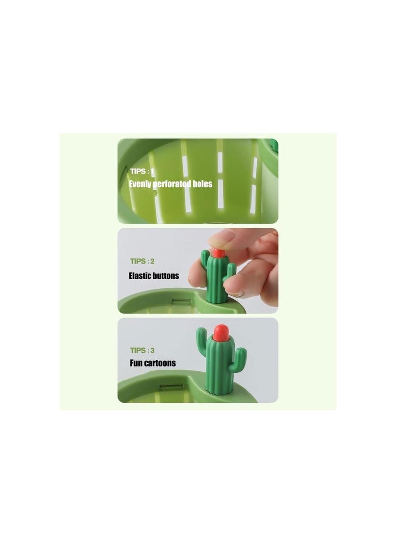 Generic - Cactus Kitchen Sink Drain Strainer, Press Automatic Dumping Basket, Kitchen Waste Collector Filter, Multi-Functional Home Use Cactus Sink Draining Basket Filter Net Lifting Basket (Green) - Image 1