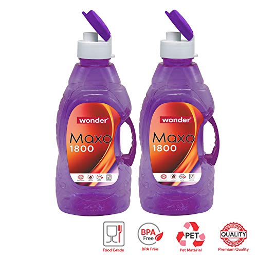 Wonder Homeware Maxo 1800 Fliptop Fridge Bottle Set, 2 pc Set 1800 ml, Purple Color, Made In India, KBS02604 - Image 3