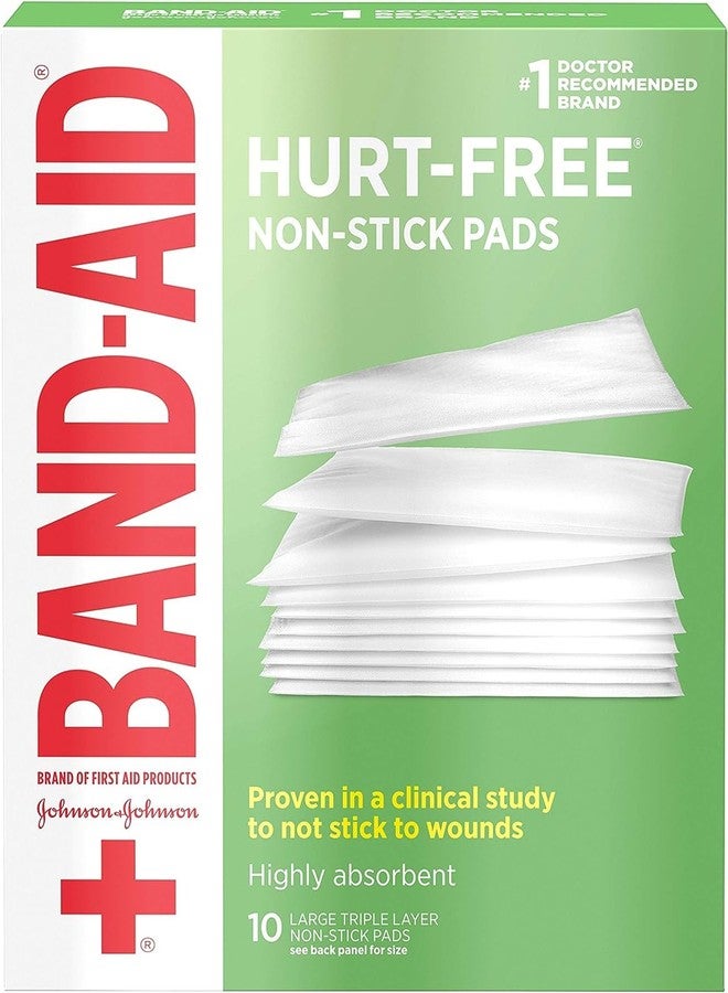 BAND-AID First Aid Non-Stick Pads, Large, 3 in x 4 in, 10 ea (Pack of 7), Packaging May Vary - Image 1