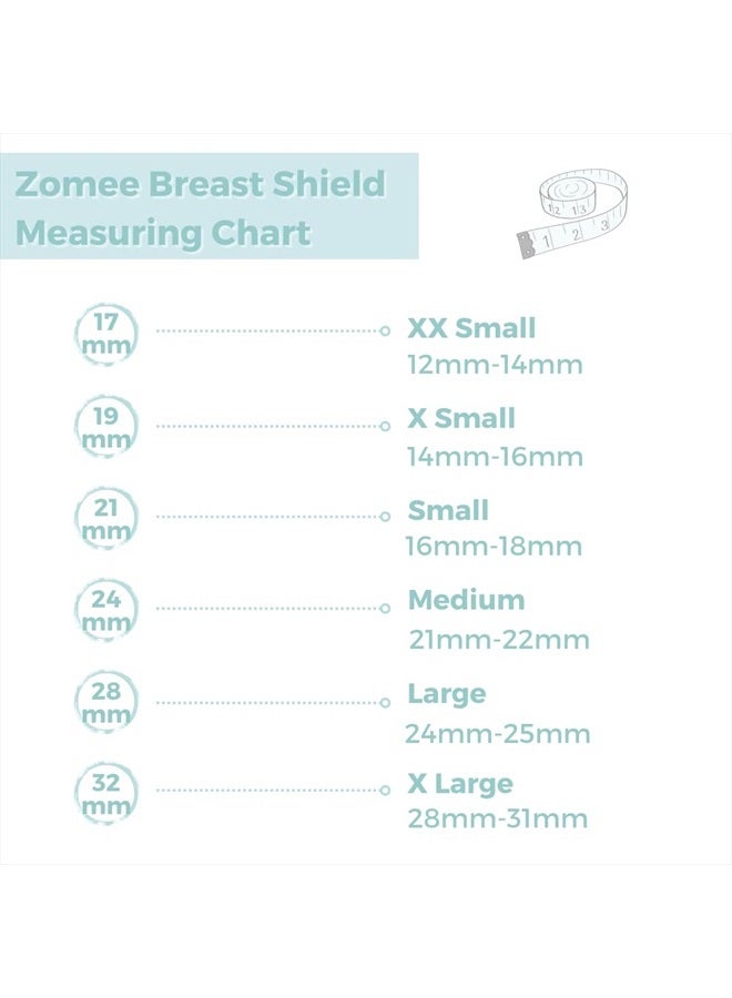 Zomee Flex Breast Nipple Shield Latch Assistance Inverted or Flat- Comfortable & Soft for Easy Pumping Use for Z1 Z2 Breast Pump (28 mm) 2 Pack - Image 3
